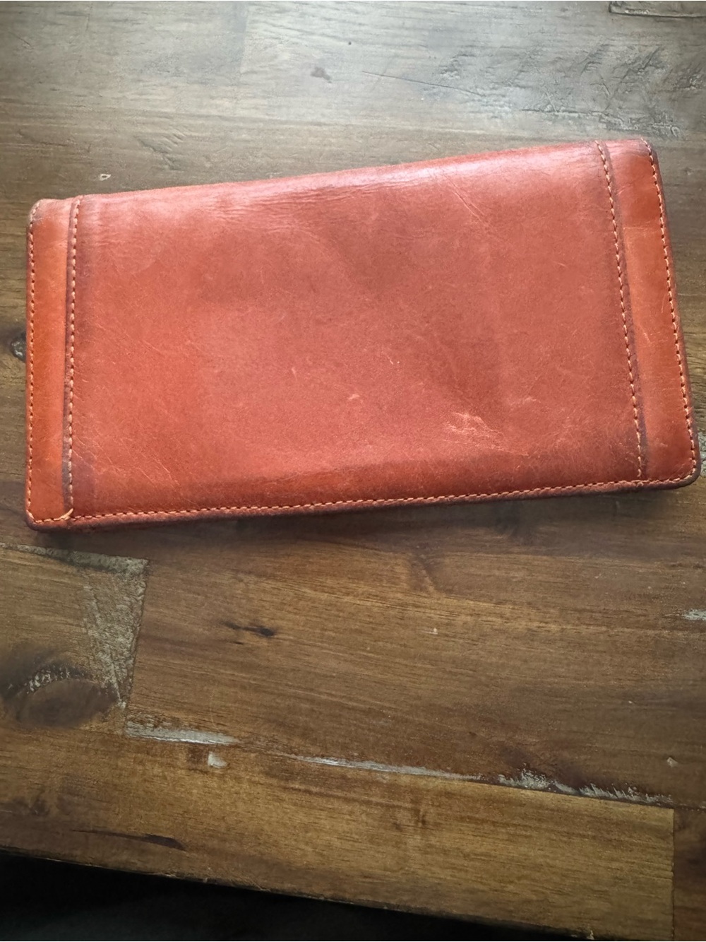 HOBO Leather Long Wallet - Rust Orange